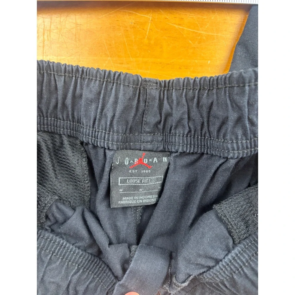 Jordan Flight Essentials Cargo Pants Mens Medium Black Loose Fit CV3174-010